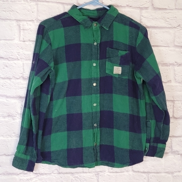Woolrich Other - Woolrich Boys 14/16 Buffalo Check Long Sleeve Button Down Snaps, Flannel Shirt